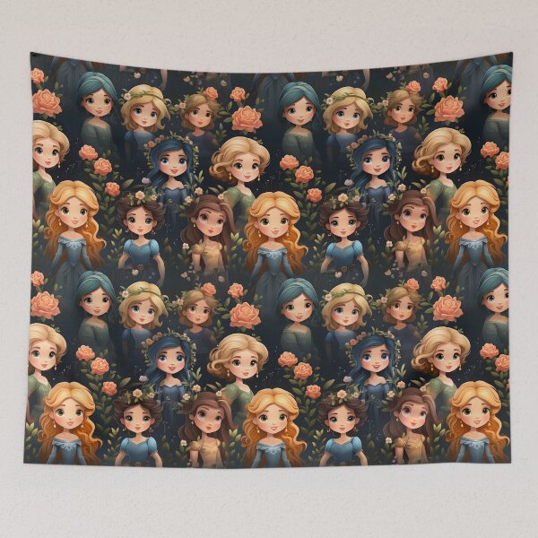 Item preview, Princesses Pattern 2 designed and sold by DigitalPatternx.