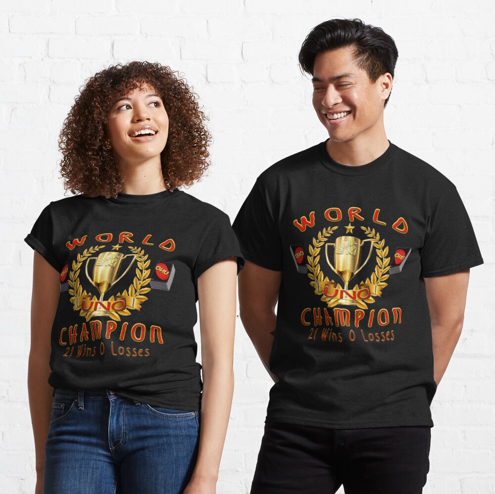 Uno champion t store shirt