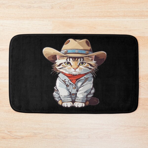 Item preview, Meowdy Cute Cat with a Cowboy Hat designed and sold by YueHeng Creates ⭐⭐⭐⭐⭐.