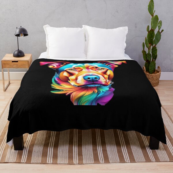 Aperçu de l'œuvre Style d'art surréaliste Chien vibrant aux yeux bruns calmes # 2 créée et vendue par BirdsnStuff.
