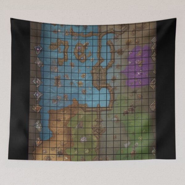 Item preview, Dungeon Battle Maps Mat Grid designed and sold by Yellowriversss.