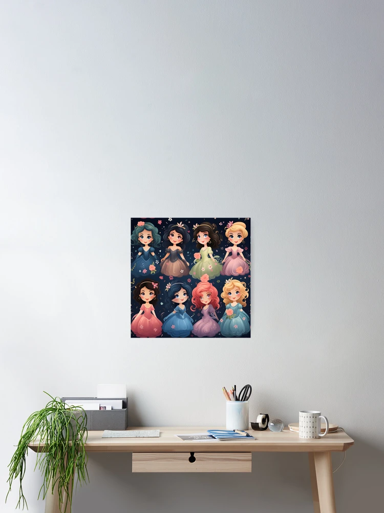Thumbnail 2 of 3, Poster, Princesses Pattern 3 designed and sold by DigitalPatternx.