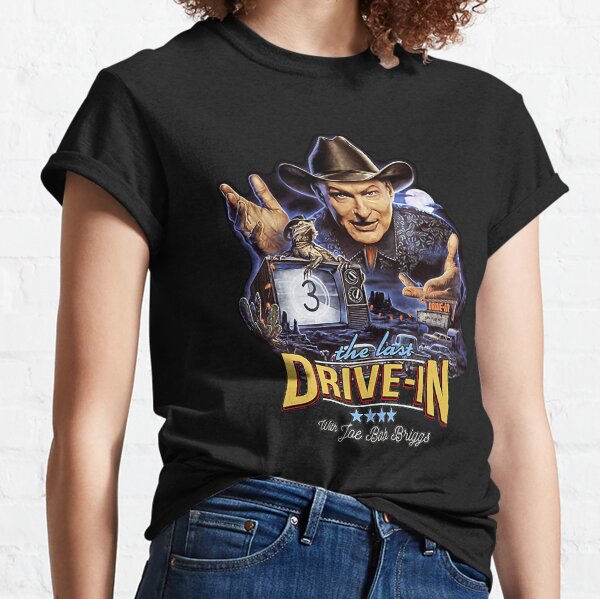 Vista previa del artículo con la obra «Último autocine de Joe Bob Briggs», diseñado y vendido por FletcherCoBook.