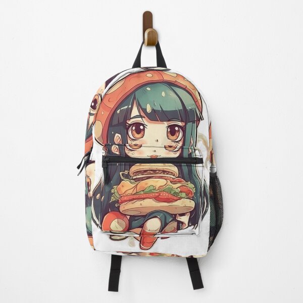 Item preview, Adorable Chibi manga girl with sandwich hamburger food designed and sold by PCGDrawing.