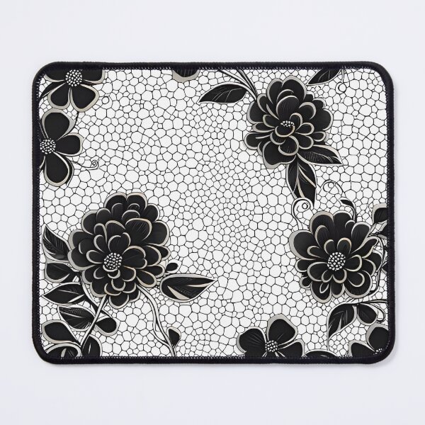 Item preview, Black Flowers Gothic Fishnet designed and sold by EnchantedMoon143.