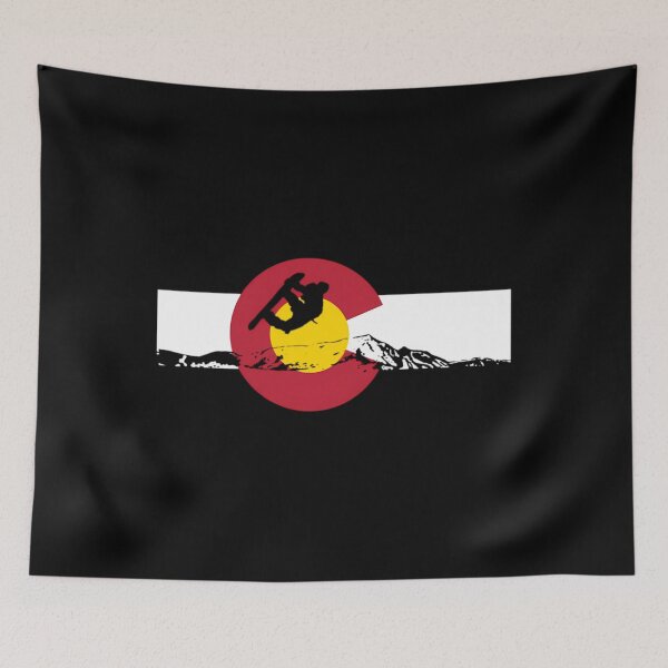 Artikelvorschau, Snowboarder - Colorado-Flagge entworfen und verkauft von apsrepcut56.
