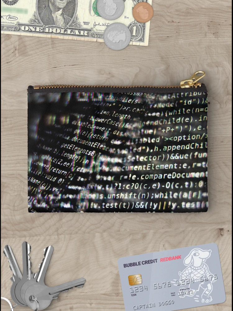 Thumbnail 3 of 4, Zipper Pouch, Program Code on Screen designed and sold by Inimma.