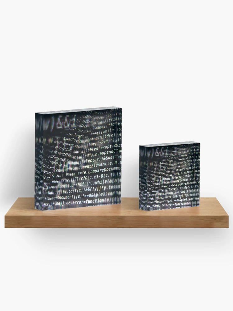 Thumbnail 3 of 5, Acrylic Block, Program Code on Screen designed and sold by Inimma.