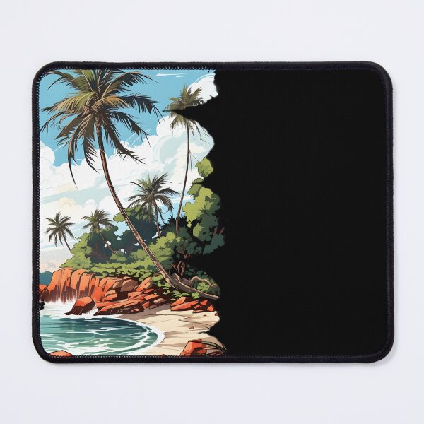 Item preview, Comic Coastal Escape - Cliffside View and Palm Tree designed and sold by BNCH44.