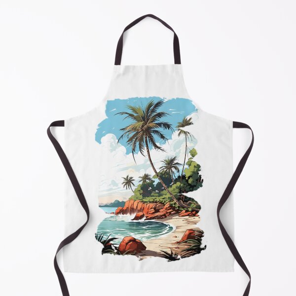 Item preview, Comic Coastal Escape - Cliffside View and Palm Tree designed and sold by BNCH44.