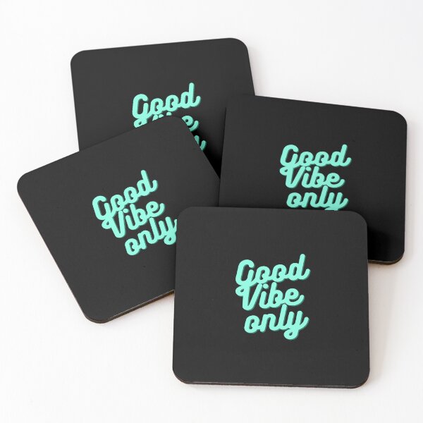 Item preview, Good Vibe Quotes in blue neon designed and sold by LoveDaisyShop.