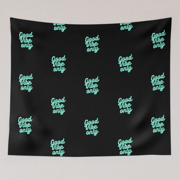 Item preview, Good Vibe Quotes in blue neon designed and sold by LoveDaisyShop.