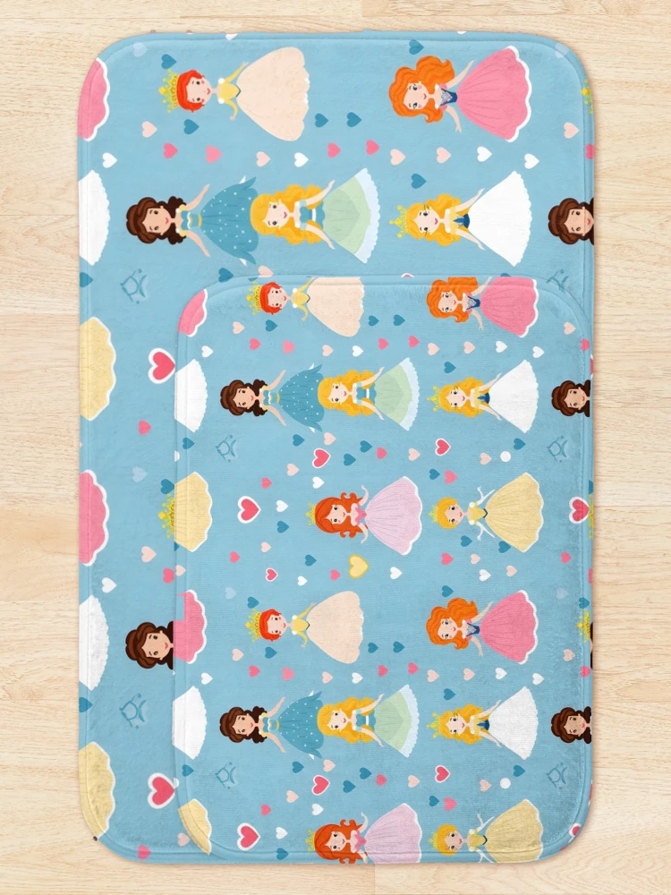 Thumbnail 5 of 6, Bath Mat, Princesses Pattern 4 designed and sold by DigitalPatternx.