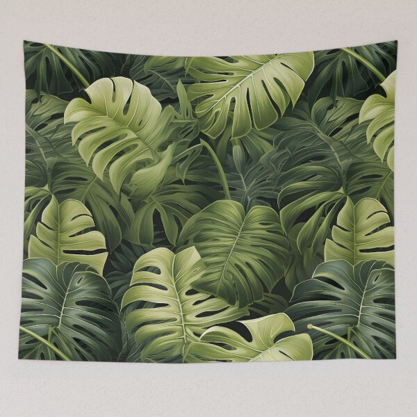 Item preview, Lush Monstera Leaves - Deep Green Botanical Art designed and sold by BNCH44.