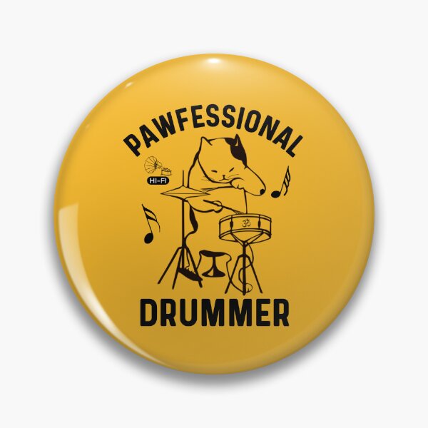 Item preview, Cute Cat Playing Drums, Pawfessional Drummer designed and sold by kcaandwu.