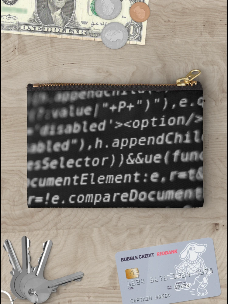 Thumbnail 3 of 4, Zipper Pouch, Program Code on Screen designed and sold by Inimma.