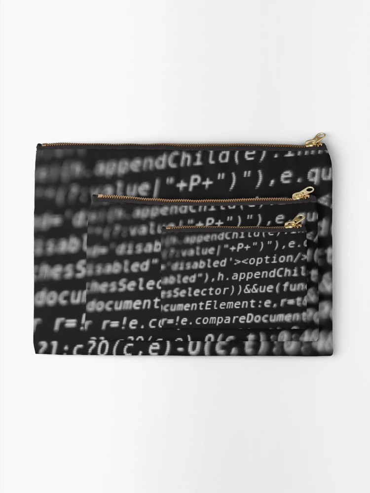 Thumbnail 2 of 4, Zipper Pouch, Program Code on Screen designed and sold by Inimma.