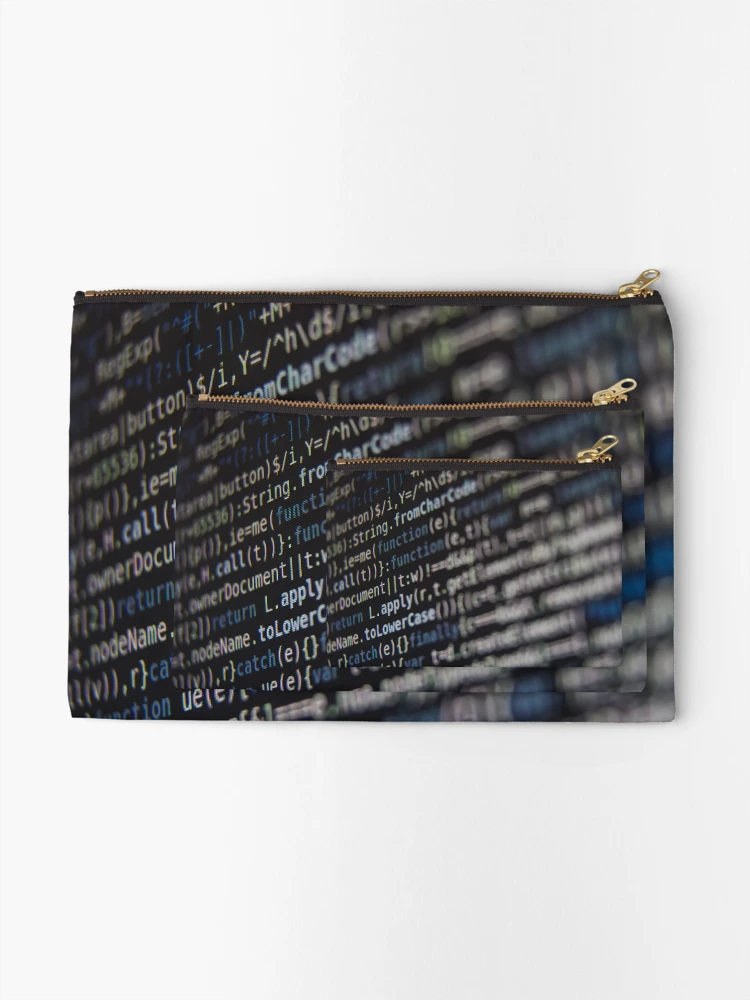 Thumbnail 2 of 4, Zipper Pouch, Program Code on Screen designed and sold by Inimma.