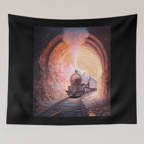 Item preview, The Mysterious Pink Path of the Train designed and sold by boggshopz.
