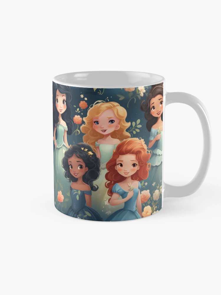 Thumbnail 3 of 6, Coffee Mug, Princesses Pattern 5 designed and sold by DigitalPatternx.