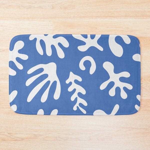 Item preview,  Abstract Organic Shapes Seamless Blue Pattern designed and sold by minkymoodesigns.