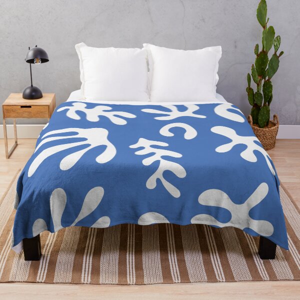 Item preview,  Abstract Organic Shapes Seamless Blue Pattern designed and sold by minkymoodesigns.