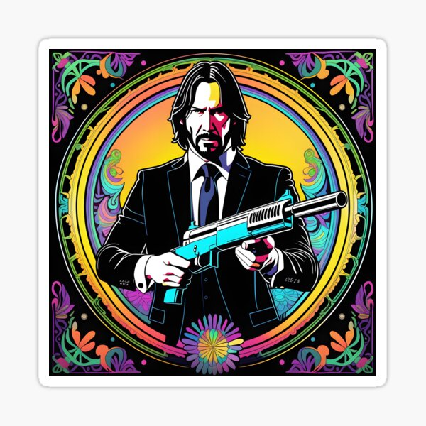 Artikel-Vorschau von psychedelic John Wick, designt und verkauft von Bernd Friese.