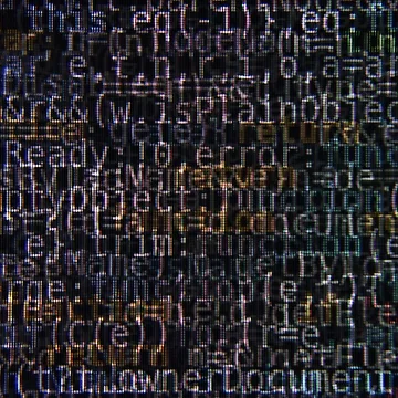 Artwork thumbnail, Dark Program Code Abstract Background by Inimma