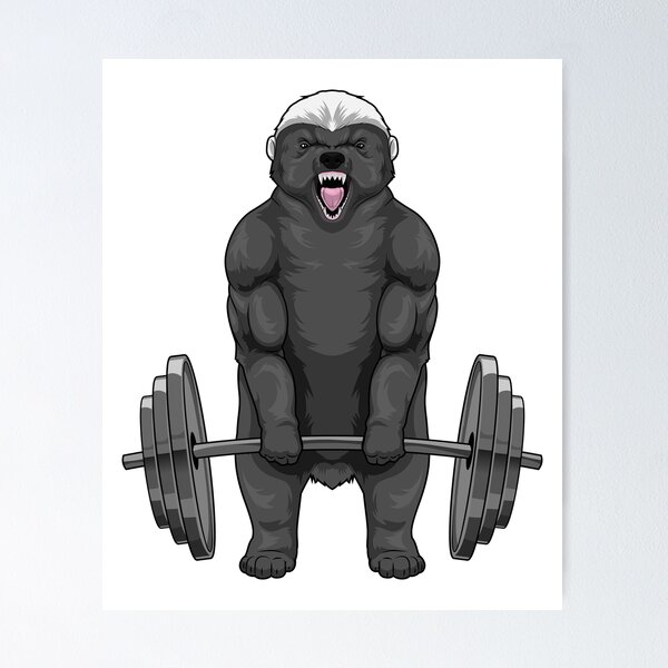 Item preview, Honey badger Bodybuilding Barbell designed and sold by Snabdesign84.