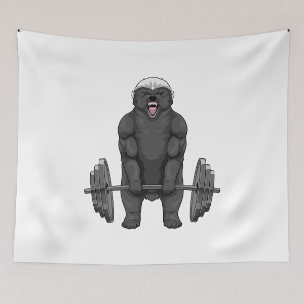 Item preview, Badger Bodybuilder Barbell Bodybuilding designed and sold by Snabdesign84.