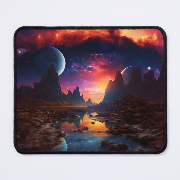 Item preview, Alien planet landscape night scene  designed and sold by Trendy-Artistry.