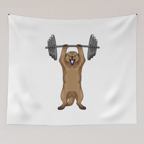Item preview, Meerkat Bodybuilder Barbell Bodybuilding designed and sold by Snabdesign84.