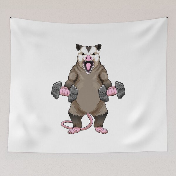 Item preview, Opossum Bodybuilder Dumbbells Bodybuilding designed and sold by Snabdesign84.