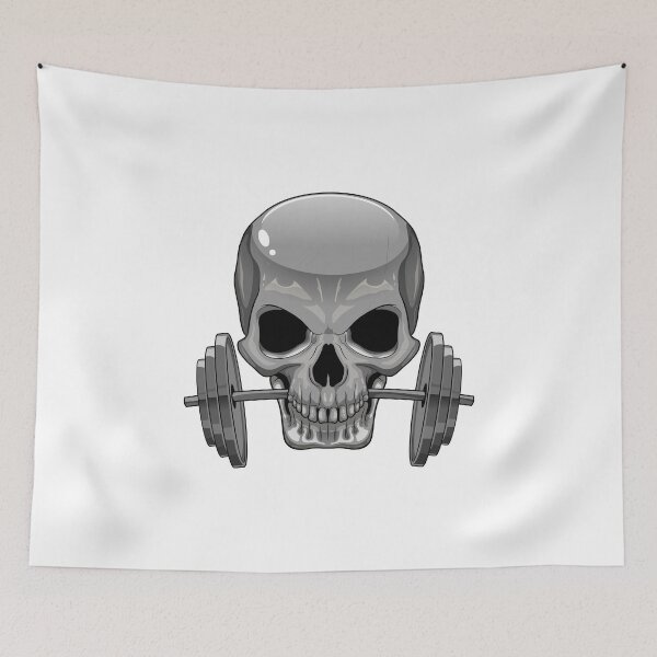 Item preview, Skull Bodybuilder Barbell Bodybuilding designed and sold by Snabdesign84.