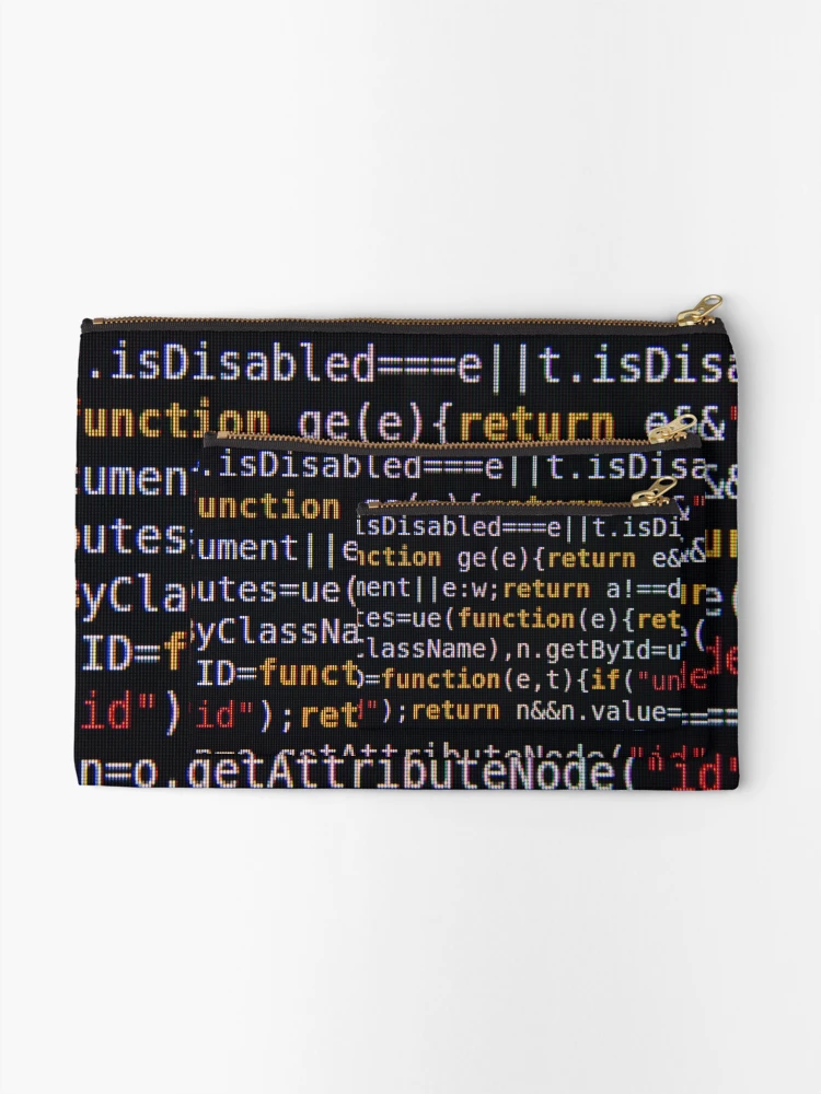 Thumbnail 2 of 4, Zipper Pouch, Program Code on Screen designed and sold by Inimma.