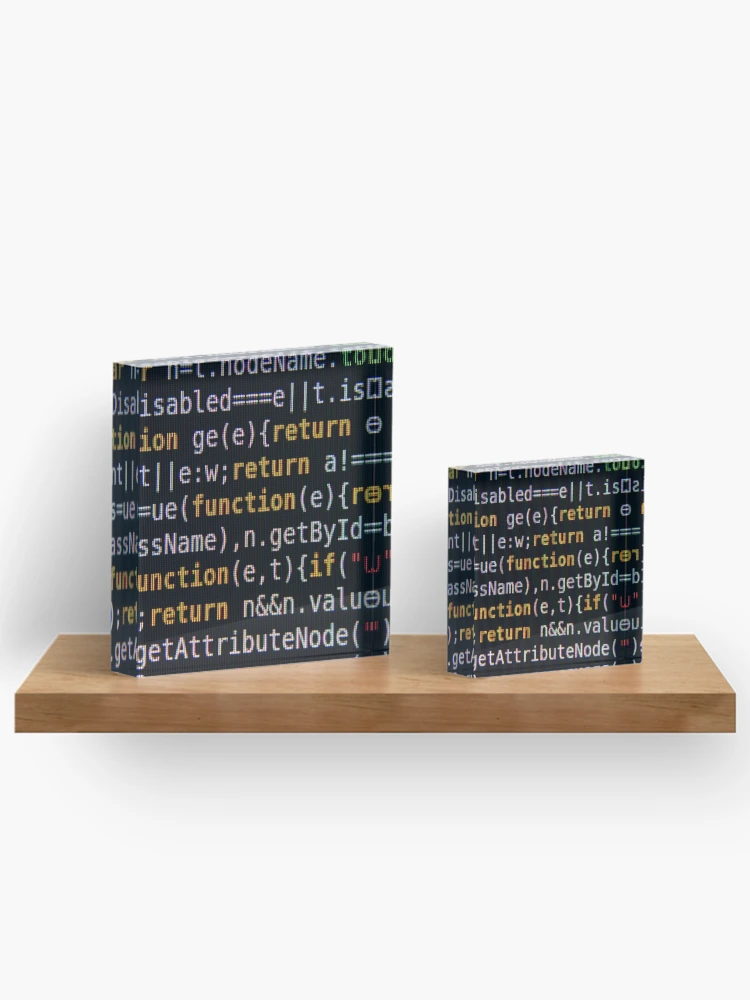 Thumbnail 3 of 5, Acrylic Block, Program Code on Screen designed and sold by Inimma.