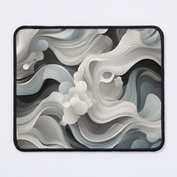 Item preview, Grey and White Wave / Cloud / Silk Pattern designed and sold by ArtDecoStore.