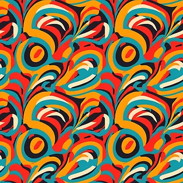 Artwork thumbnail, Abstract Retro Multi-Color Pattern by SynthiPrint