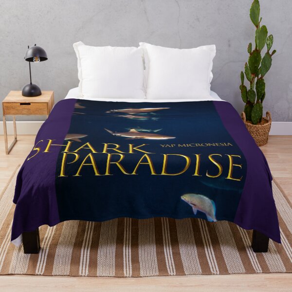 Item preview, Shark swimming in the tropical sunset ocean designed and sold by tank200bar.