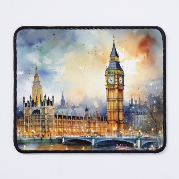 Item preview, London City Watercolor Pattern_1 designed and sold by PutsGroup.