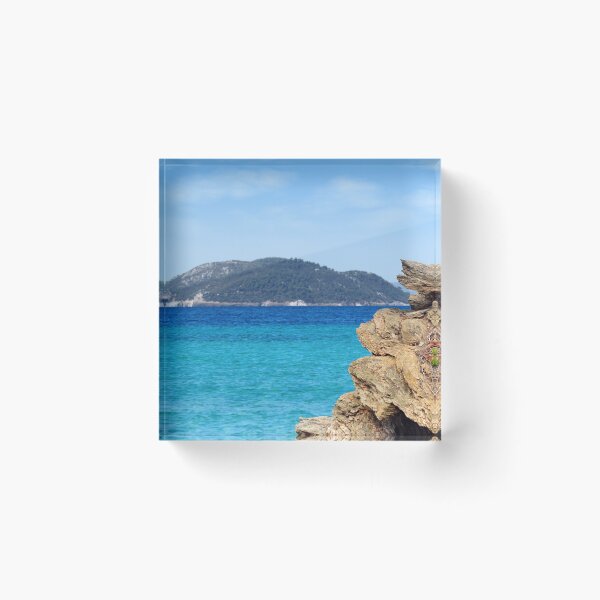 Item preview, seascape with rocks and island designed and sold by goceris.
