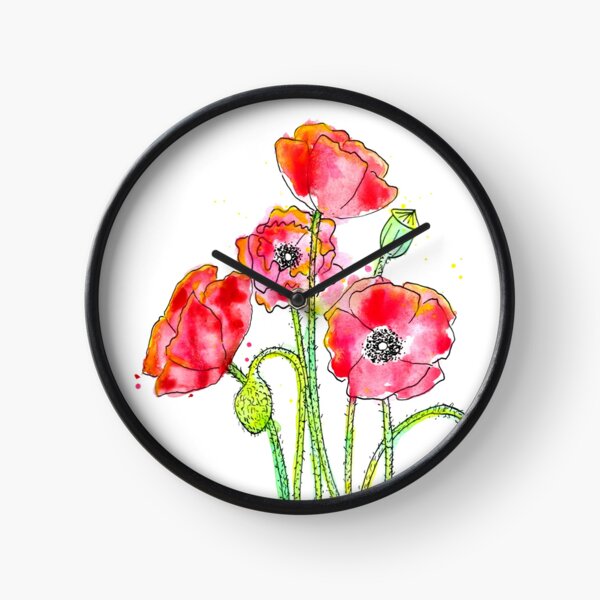 Poppies Clock