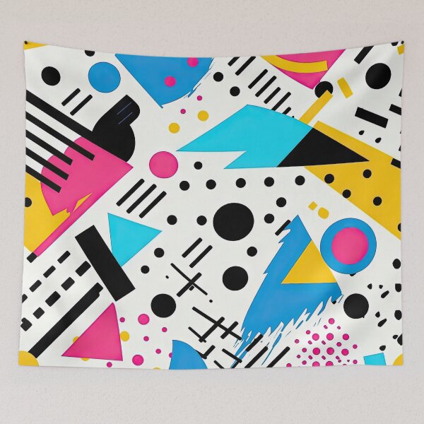 Item preview, Funky 80s and 90s Nostalgia Pop Pattern designed and sold by AeonAcademy.
