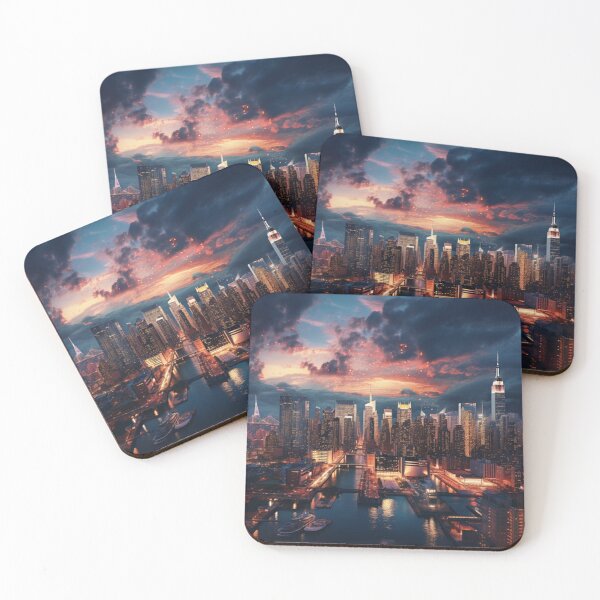 Item preview, Patrón de acuarela de la ciudad de Nueva York_1 designed and sold by PutsGroup.
