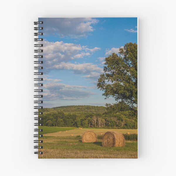 Item preview, Hay bales under a sunny summer sky in late afternoon designed and sold by Rabbitti.