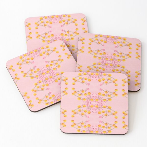 Item preview, Australian wattle on pink designed and sold by R. Fatone Illustrations.