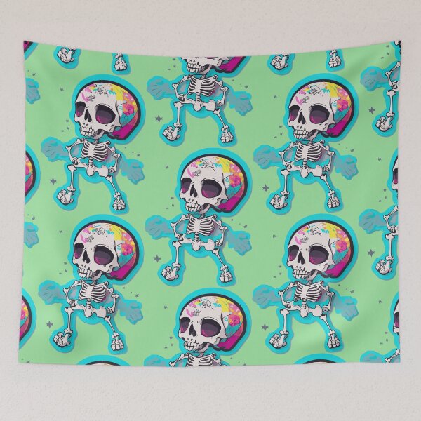 Item preview, Ghostly Embrace - Skeleton and its Ethereal Echo designed and sold by ArtShedUK.