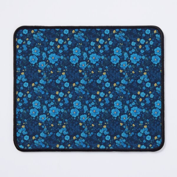 Item preview, Blue foral pattern designed and sold by Kezmich Works.