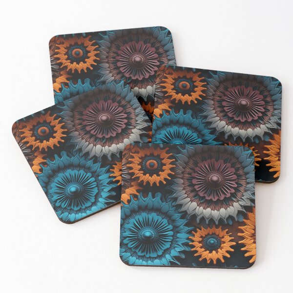 Item preview, Floral Pattern In The Form of Cogs and Wheels designed and sold by MapleTArts.