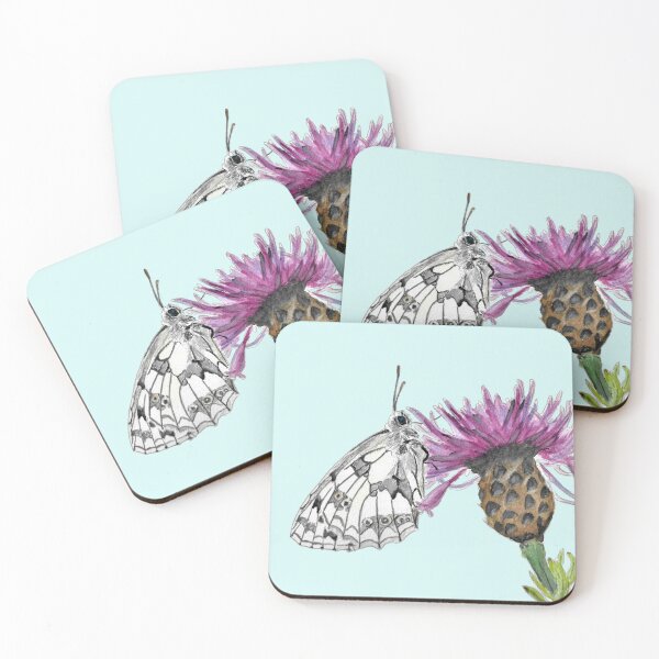 Item preview, Marbled White Butterfly (Watercolour) designed and sold by Sarah Addy.